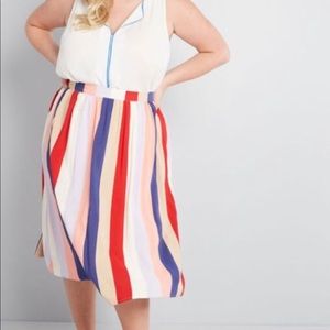 ModCloth Match Made Striped Midi Skirt